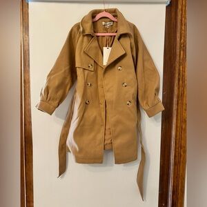 GRACE KARIN Girls Wool Blend Long Winter Coat with Pockets and Belt